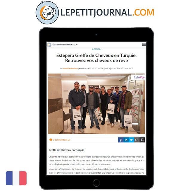 フランスの「Le Petit Journal」でエステペラの植毛が特集されました。
