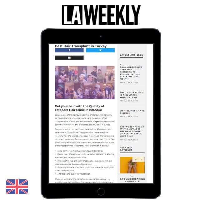 アメリカの「LA Weekly」でエステペラの植毛が特集されました。